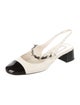 Miu Miu Leather Chain-Link Accents Slingback Pumps