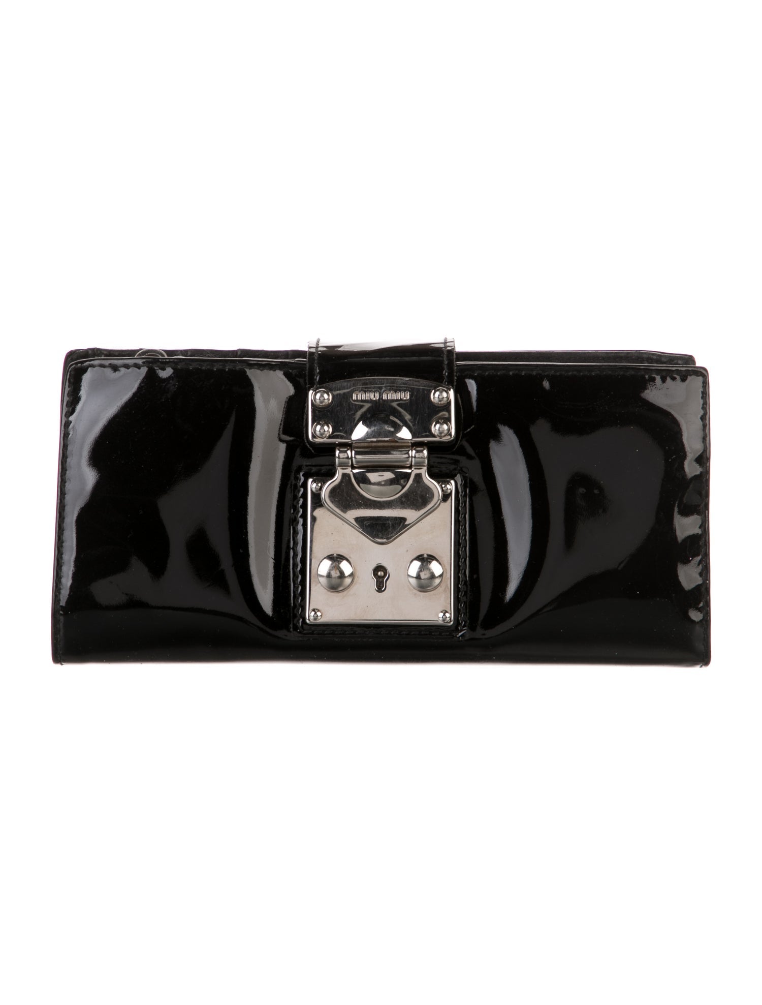 Miu Miu Patent Leather Printed Continental Wallet