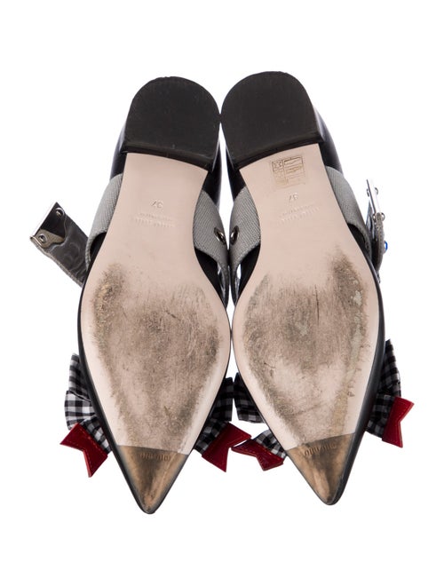 Miu Miu Leather Printed Mary Jane Flats