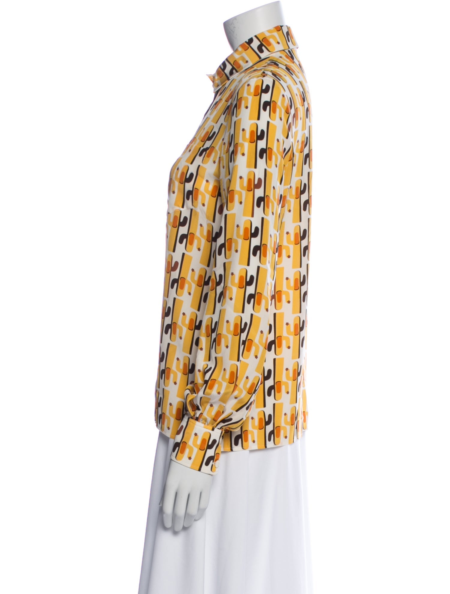 Miu Miu 2015 Silk Button-Up Top