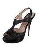 Miu Miu Glitter Glitter Accents T-Strap Pumps
