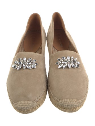 Miu Miu Suede Crystal Embellishments Espadrilles