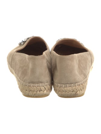 Miu Miu Suede Crystal Embellishments Espadrilles