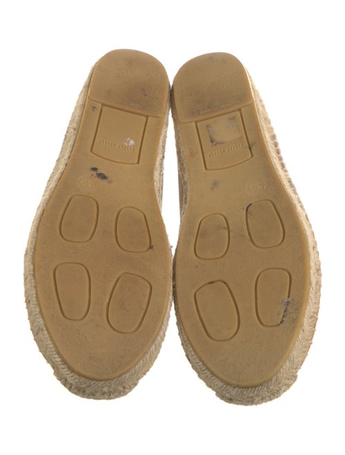Miu Miu Suede Crystal Embellishments Espadrilles