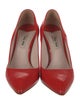 Miu Miu Patent Leather Glitter Accents Pumps