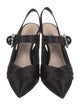 Miu Miu Satin Crystal Embellishments Slingback Pumps