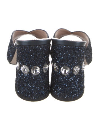 Miu Miu Glitter Glitter Accents Slides