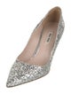 Miu Miu Glitter Crystal Embellishments Pumps