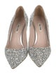 Miu Miu Glitter Crystal Embellishments Pumps