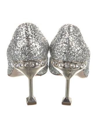 Miu Miu Glitter Crystal Embellishments Pumps