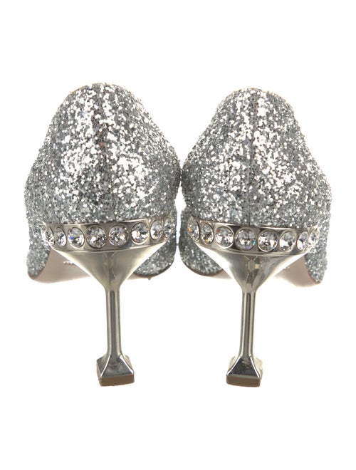 Miu Miu Glitter Crystal Embellishments Pumps