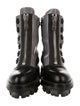 Miu Miu Leather Colorblock Pattern Combat Boots