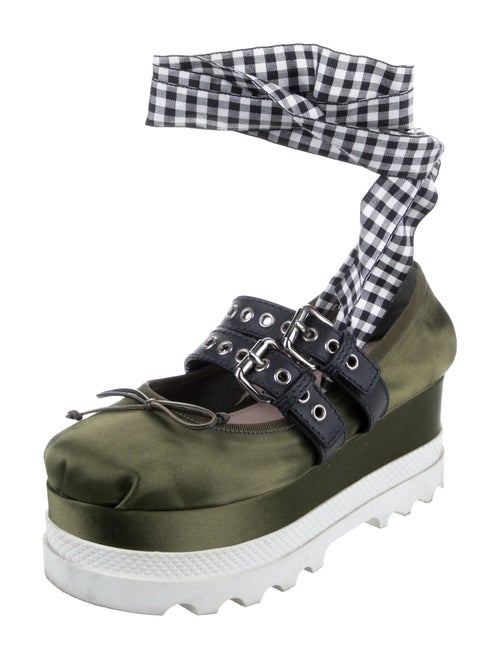 Miu Miu Satin Printed Sneakers