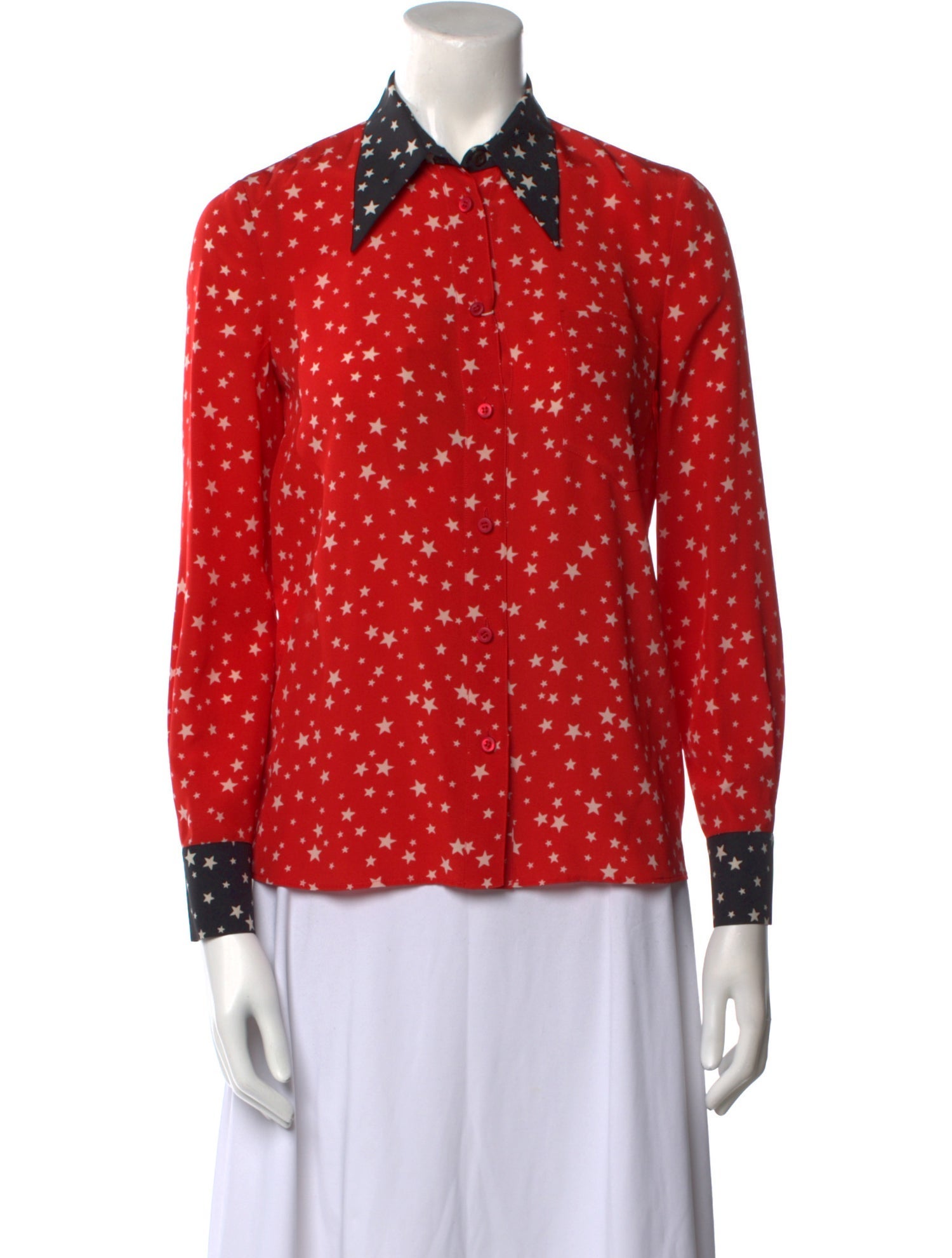 Miu Miu 2018 Silk Button-Up Top w/ Tags