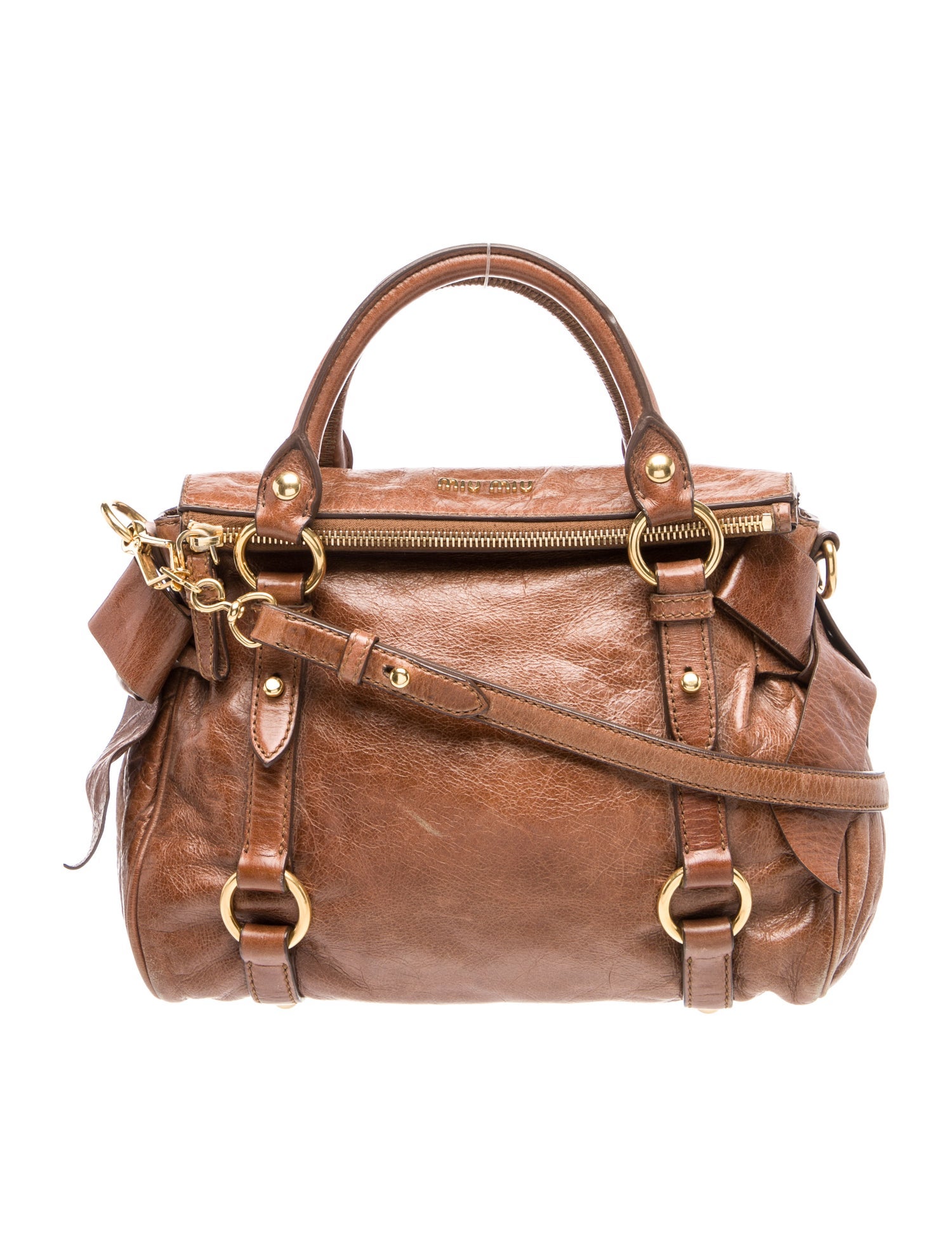 Miu Miu Leather Top Handle Bag