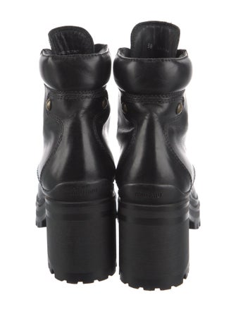 Miu Miu Leather Combat Boots