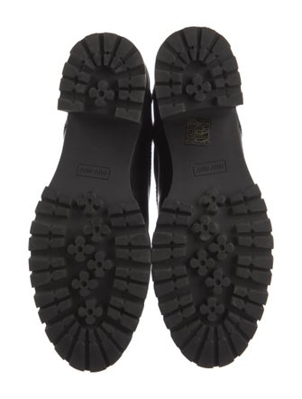 Miu Miu Leather Combat Boots