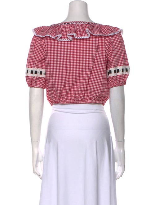 Miu Miu 2020 Plaid Print Crop Top
