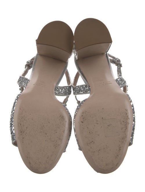 Miu Miu Glitter Glitter Accents Slingback Sandals