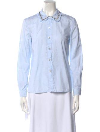 Miu Miu 2016 Long Sleeve Button-Up Top