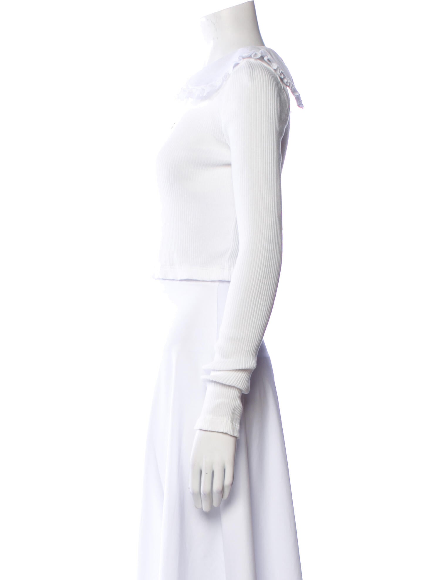 Miu Miu 2021 Mock Neck Crop Top