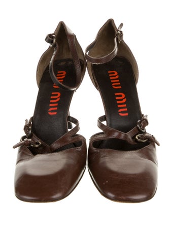 Miu Miu Leather D'Orsay Pumps