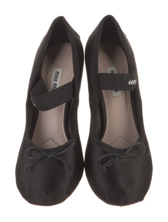 Miu Miu Satin Bow Accents Pumps
