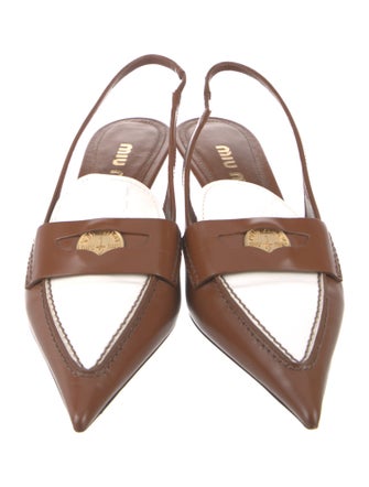 Miu Miu Leather Slingback Pumps