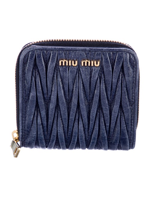 Miu Miu Leather Printed Compact Wallet