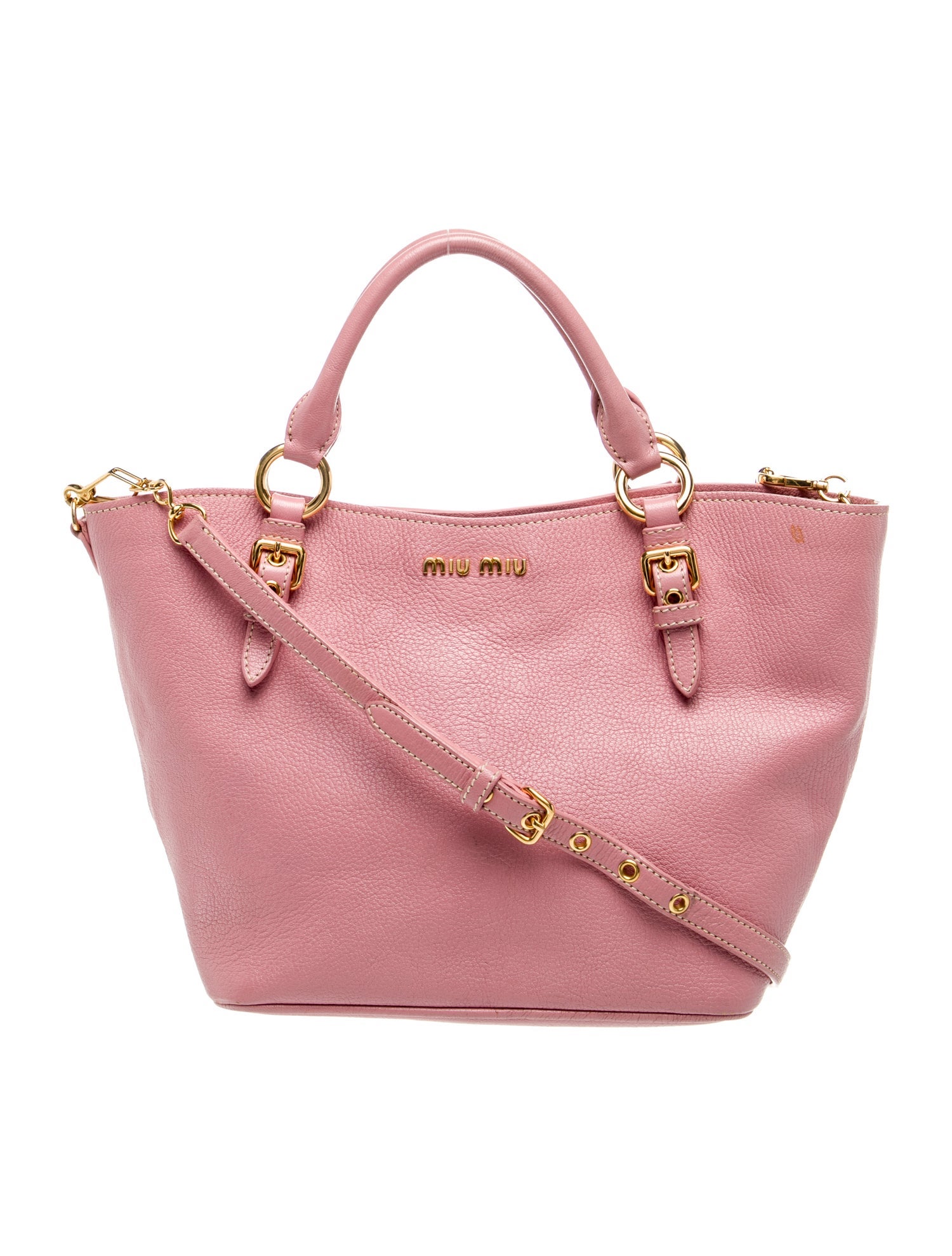 Miu Miu Leather Bucket Bag