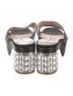Miu Miu Satin Crystal Embellishments Slides