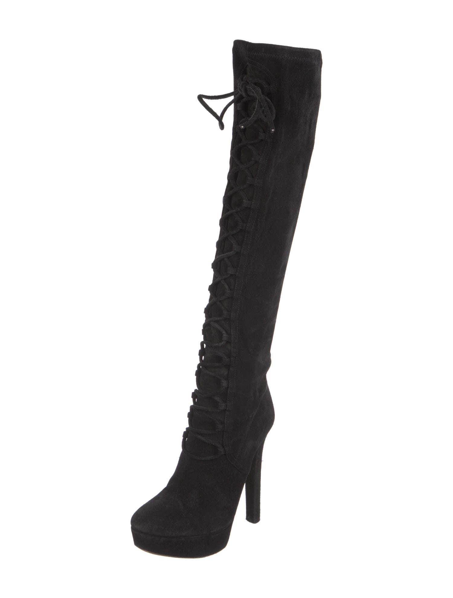Miu Miu Suede Lace-Up Boots