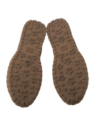 Miu Miu Leather Leather Trim Embellishment Sneakers