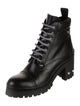 Miu Miu Leather Crystal Embellishments Combat Boots