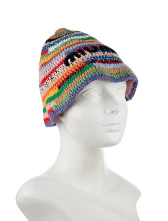 Miu Miu pattern knit beanie
