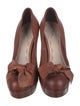 Miu Miu Leather Bow Accents Pumps