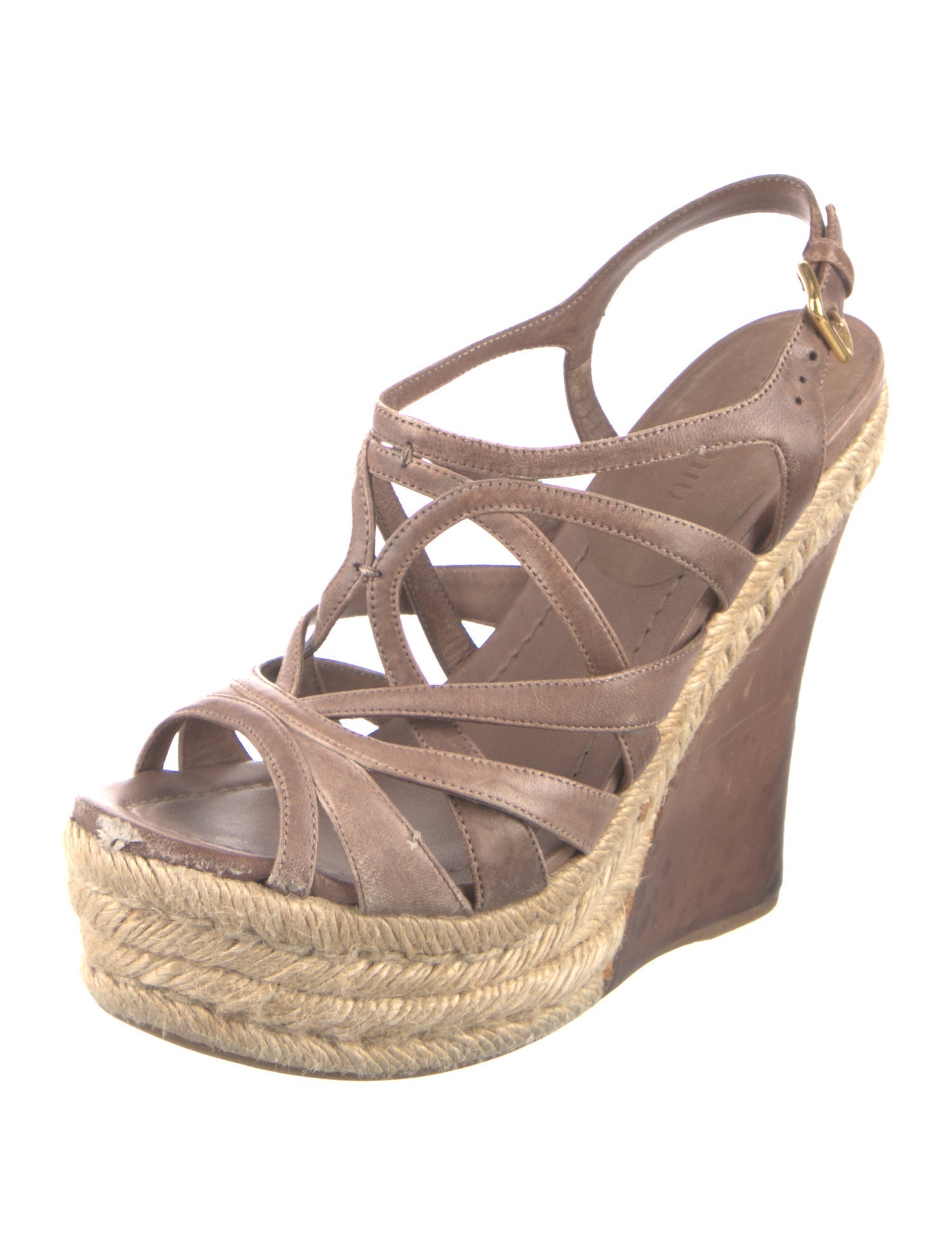 Miu Miu Leather Espadrilles