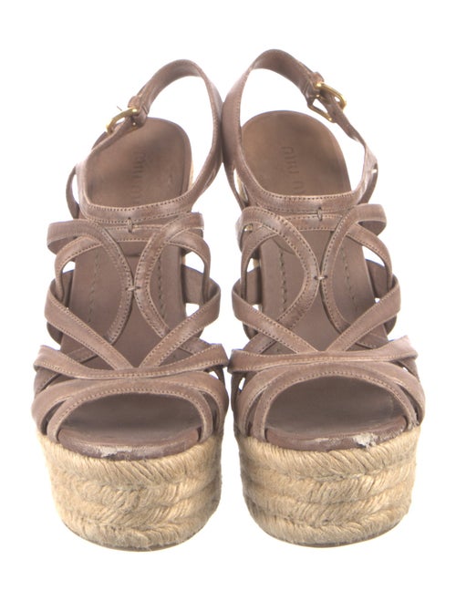 Miu Miu Leather Espadrilles
