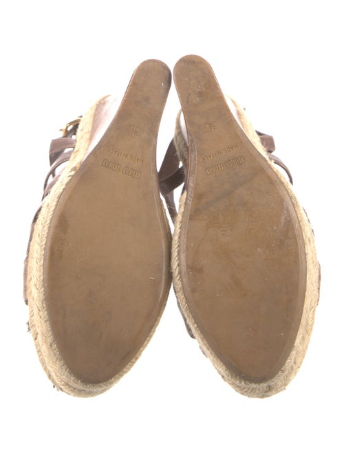 Miu Miu Leather Espadrilles