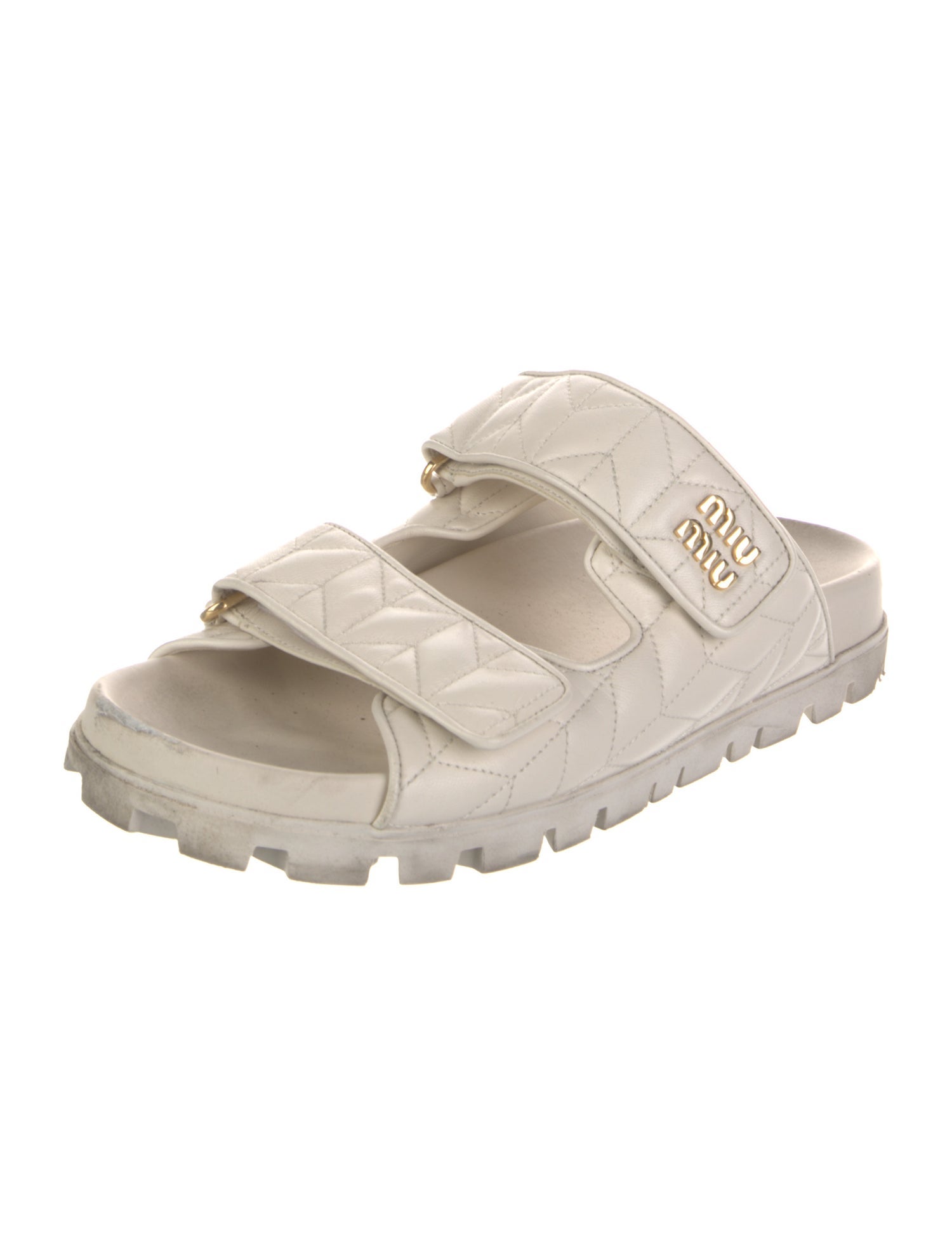 Miu Miu Leather Slides