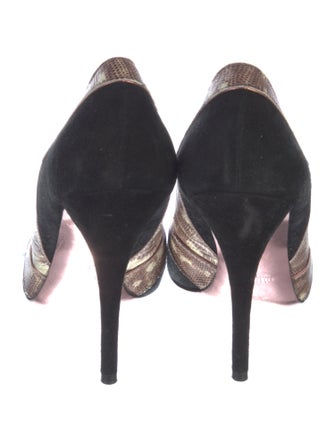 Miu Miu Suede Printed D'Orsay Pumps