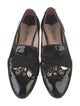 Miu Miu Patent Leather Crystal Embellishments Loafers