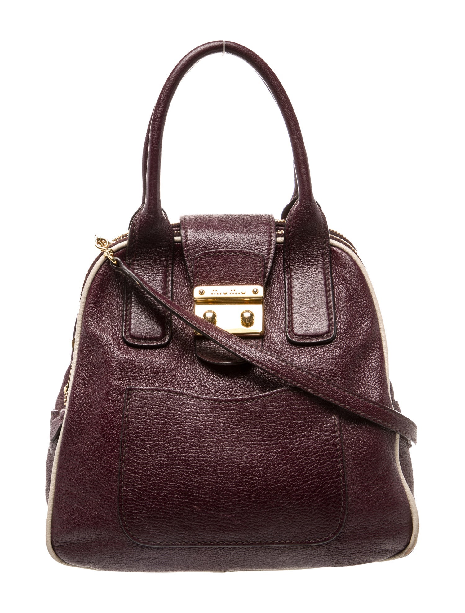 Miu Miu Leather Top Handle Bag