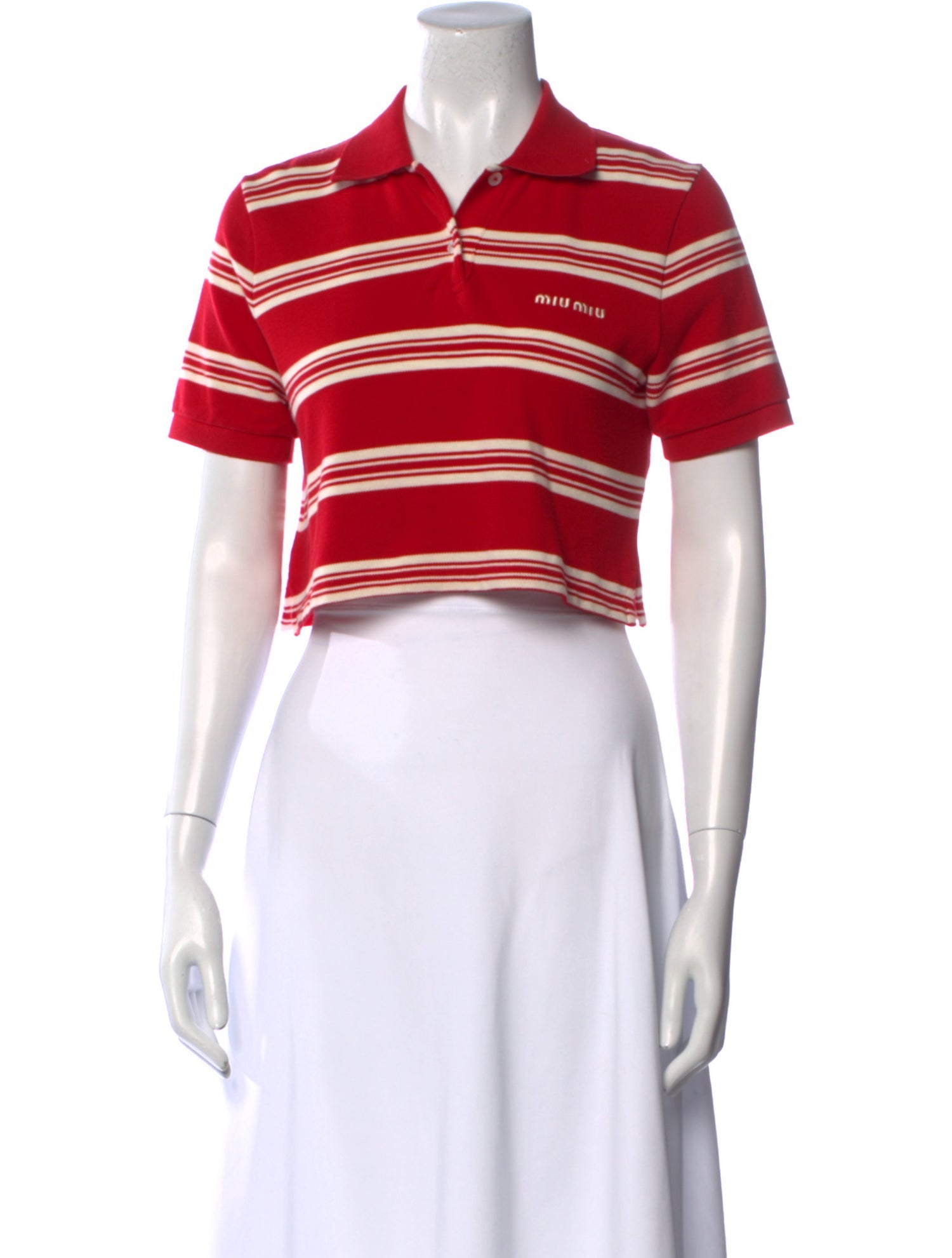 Miu Miu 2024 Striped Crop Top