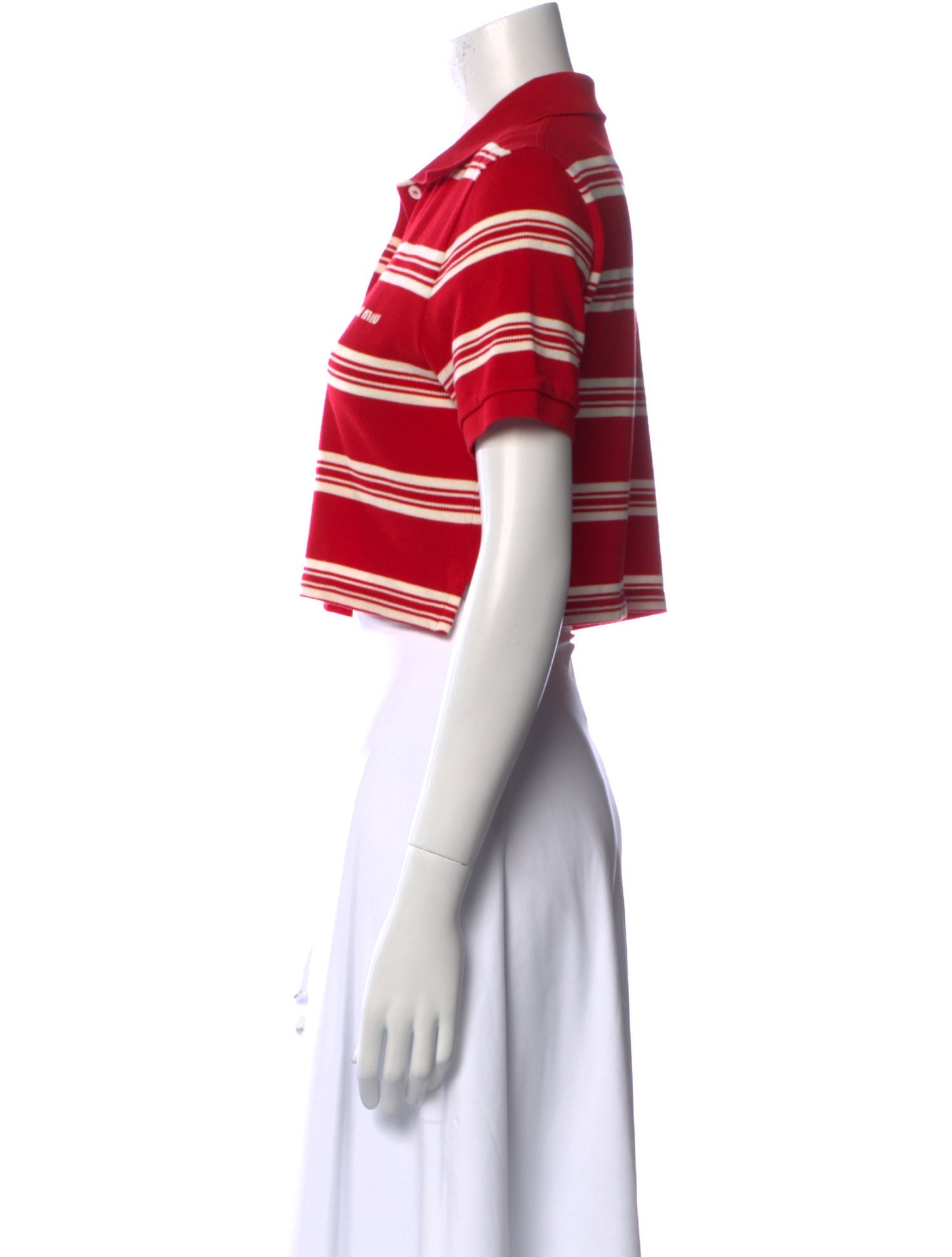 Miu Miu 2024 Striped Crop Top