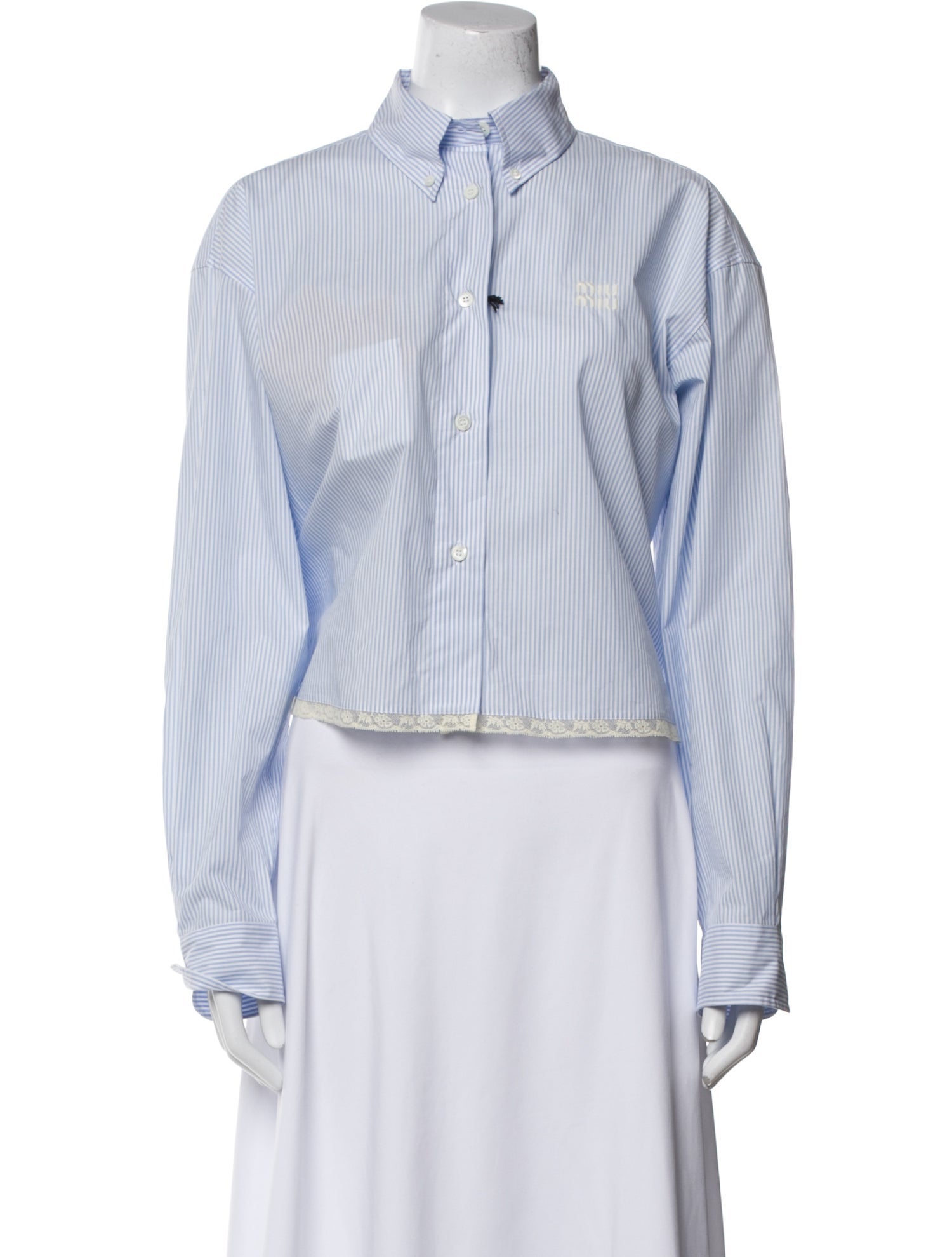 Miu Miu 2024 Striped Button-Up Top w/ Tags