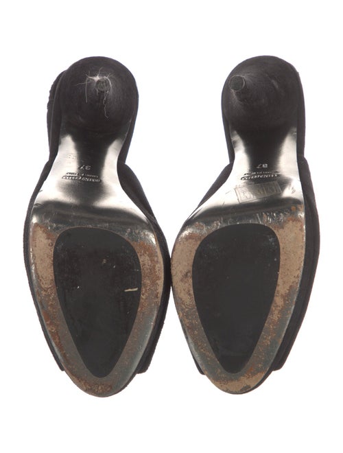 Miu Miu Suede Cutout Accent Slingback Pumps