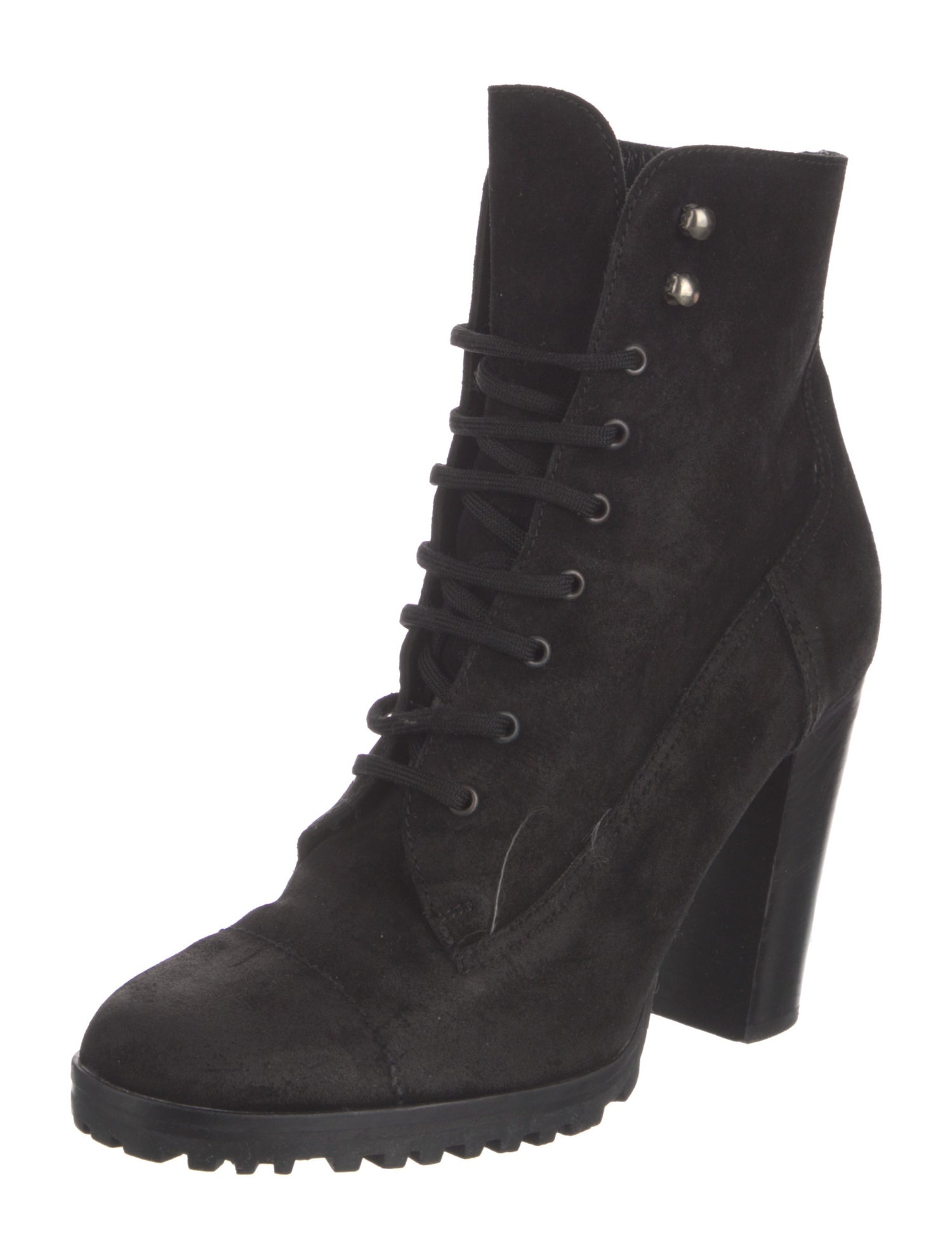 Miu Miu Suede Lace-Up Boots