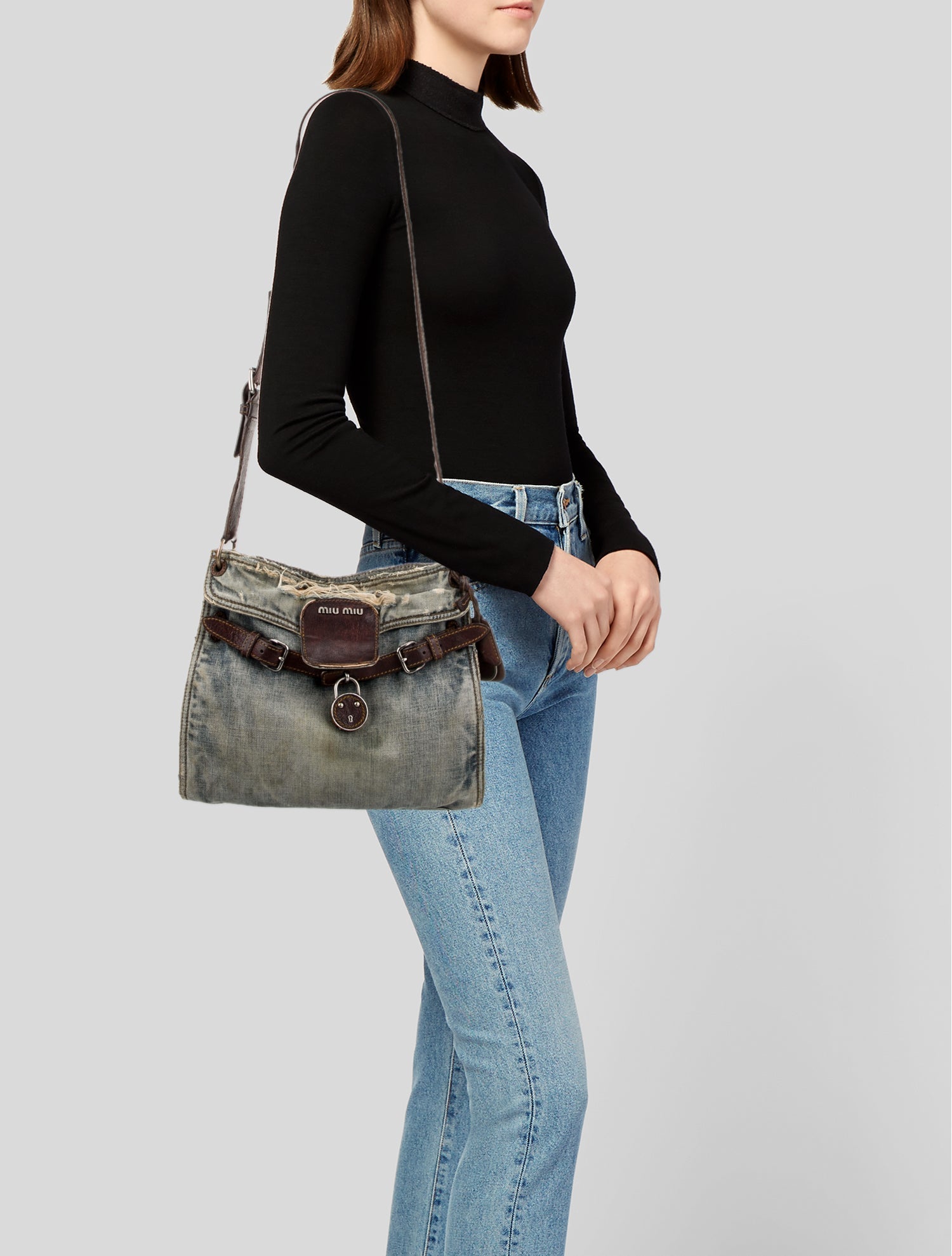 Miu Miu Denim Shoulder Bag Vintage