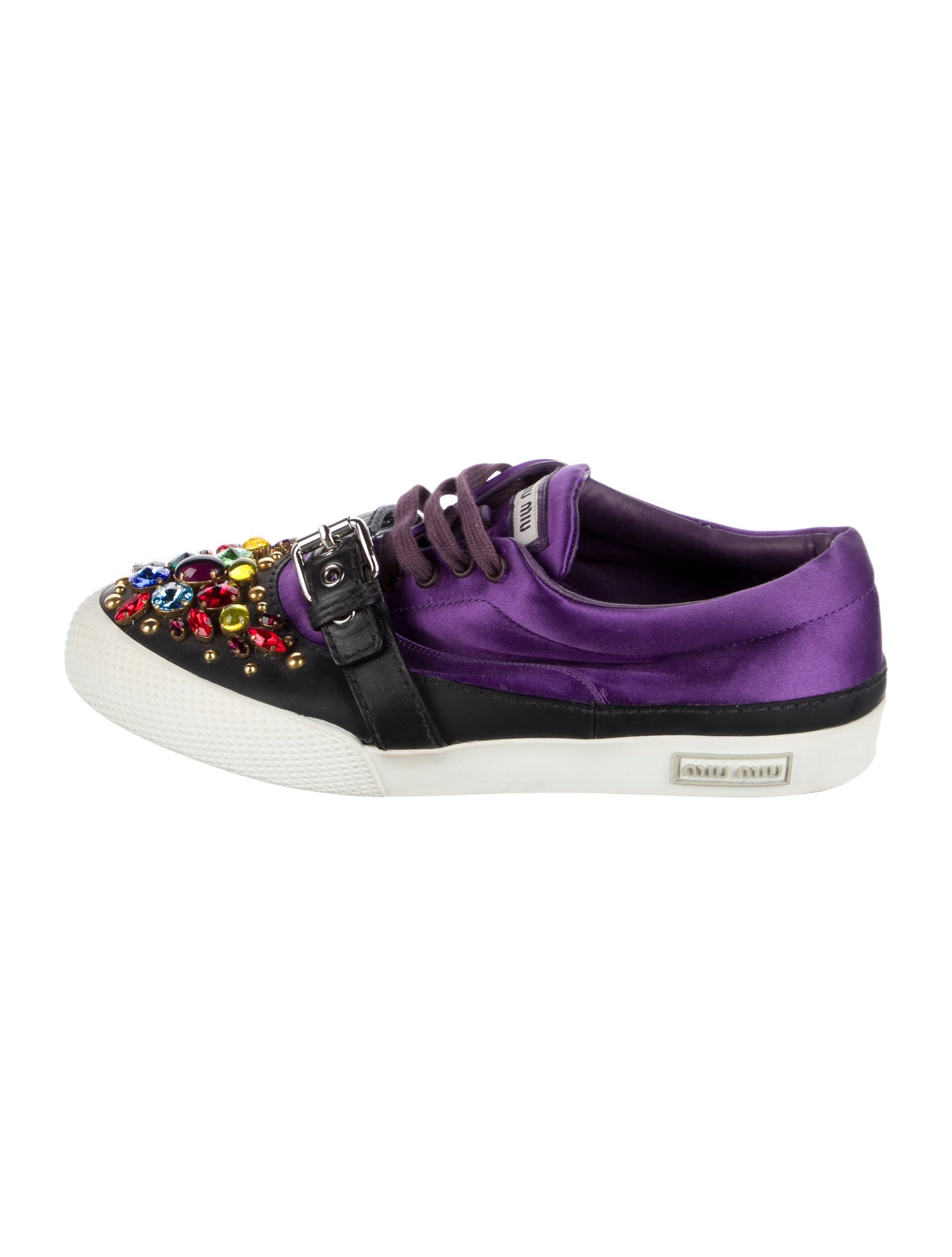 Miu Miu Satin Printed Sneakers